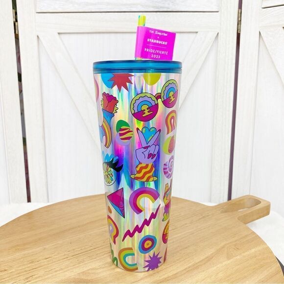 Starbucks Pride 2023 Tim Singleton Graffiti Cold Tumbler Cup 24OZ Venti - Picture 1 of 9